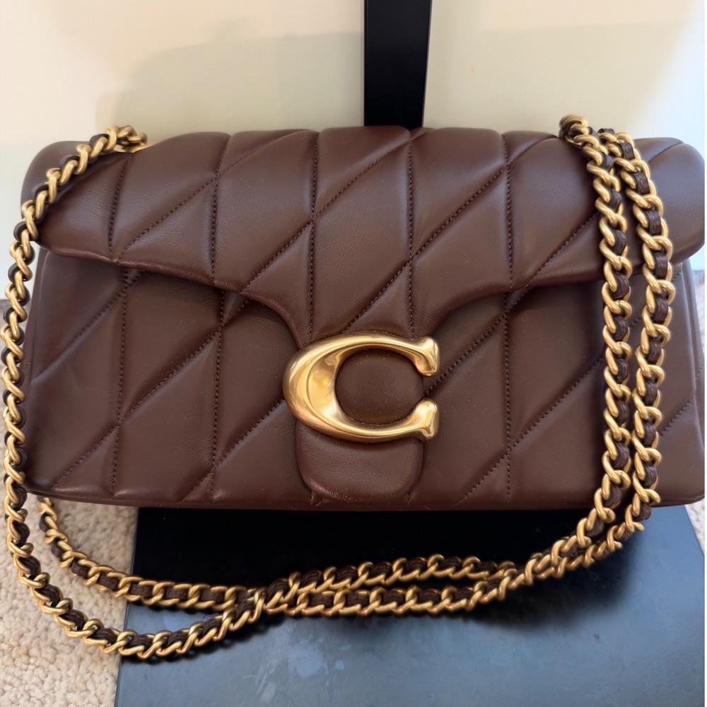 Coach Tabby Shoulder Bag 26 Quilted Brass/Maple Nappa Leather CP150
